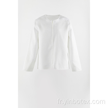 manteau léger blanc matelassé